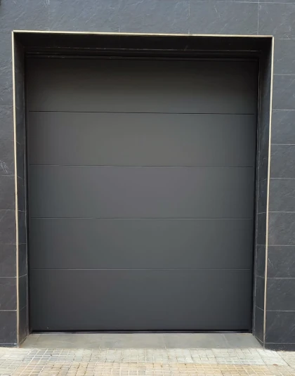 Puerta seccional con panel
